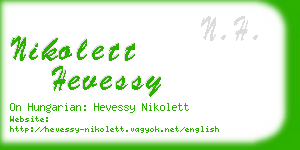 nikolett hevessy business card